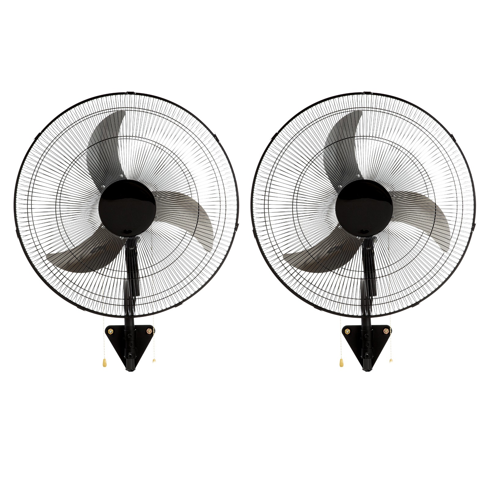 Uimoso 2PCS 18'' Industrial Wall Mount Fan Oscillating Metal Shop 3Speed Airflow