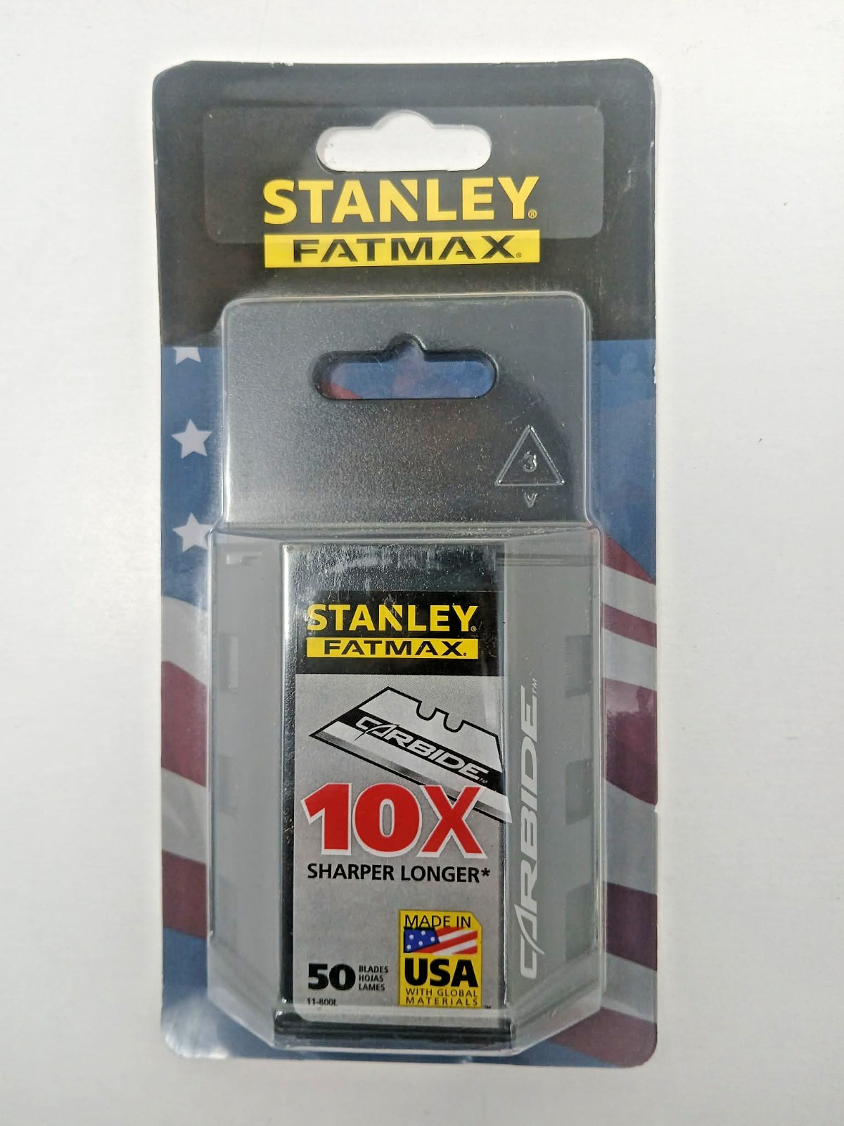 Stanley 11-800L Carbide-Tipped Utility Knife Blades, 50 Pack