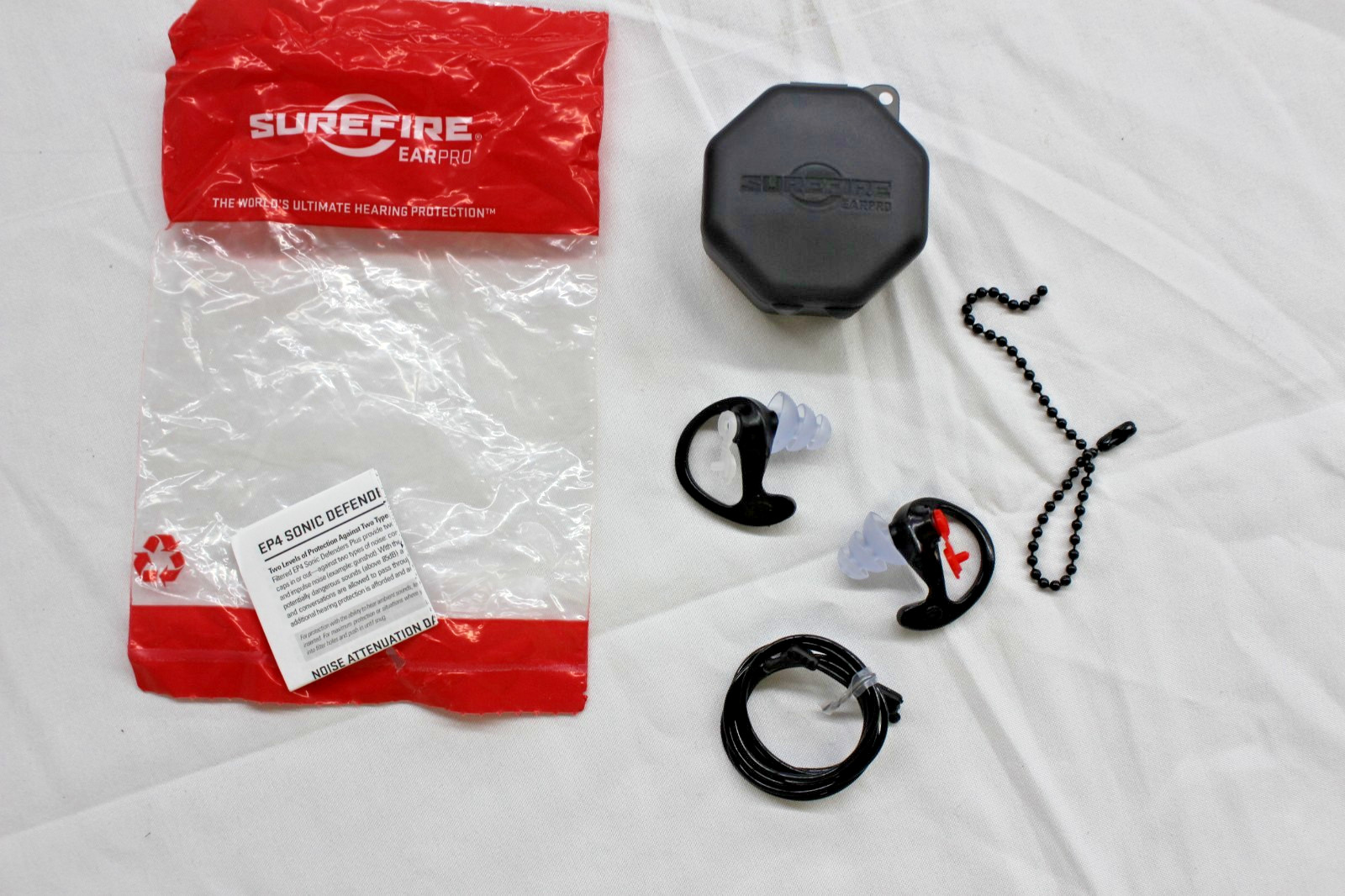 SUREFIRE SONIC DEFENDERS PLUS  EP4-BK   BLACK  SZ SMALL
