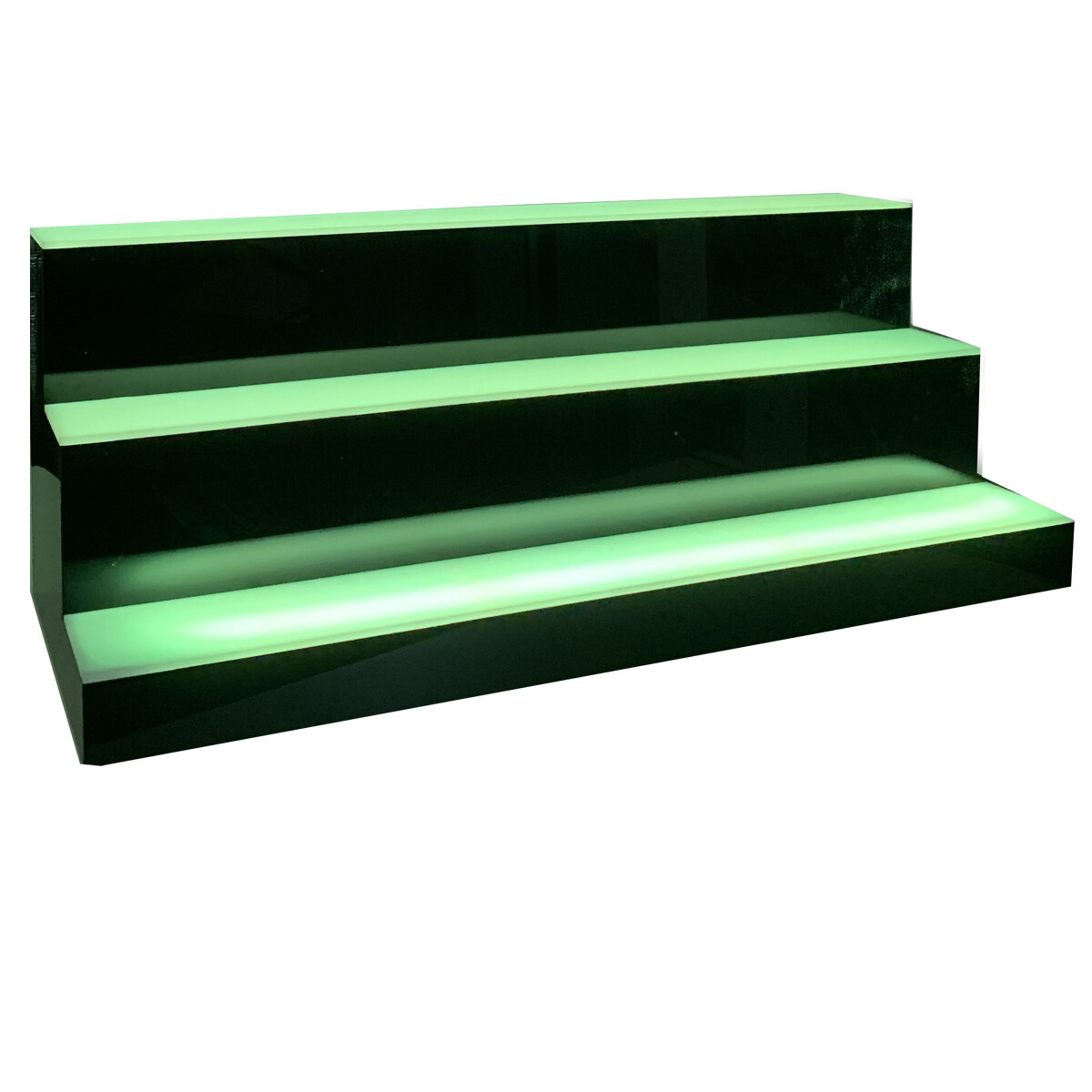 31" LED Display Shelf with 7 Preset Color 3-Step LED Liquor Bottle Display Stand