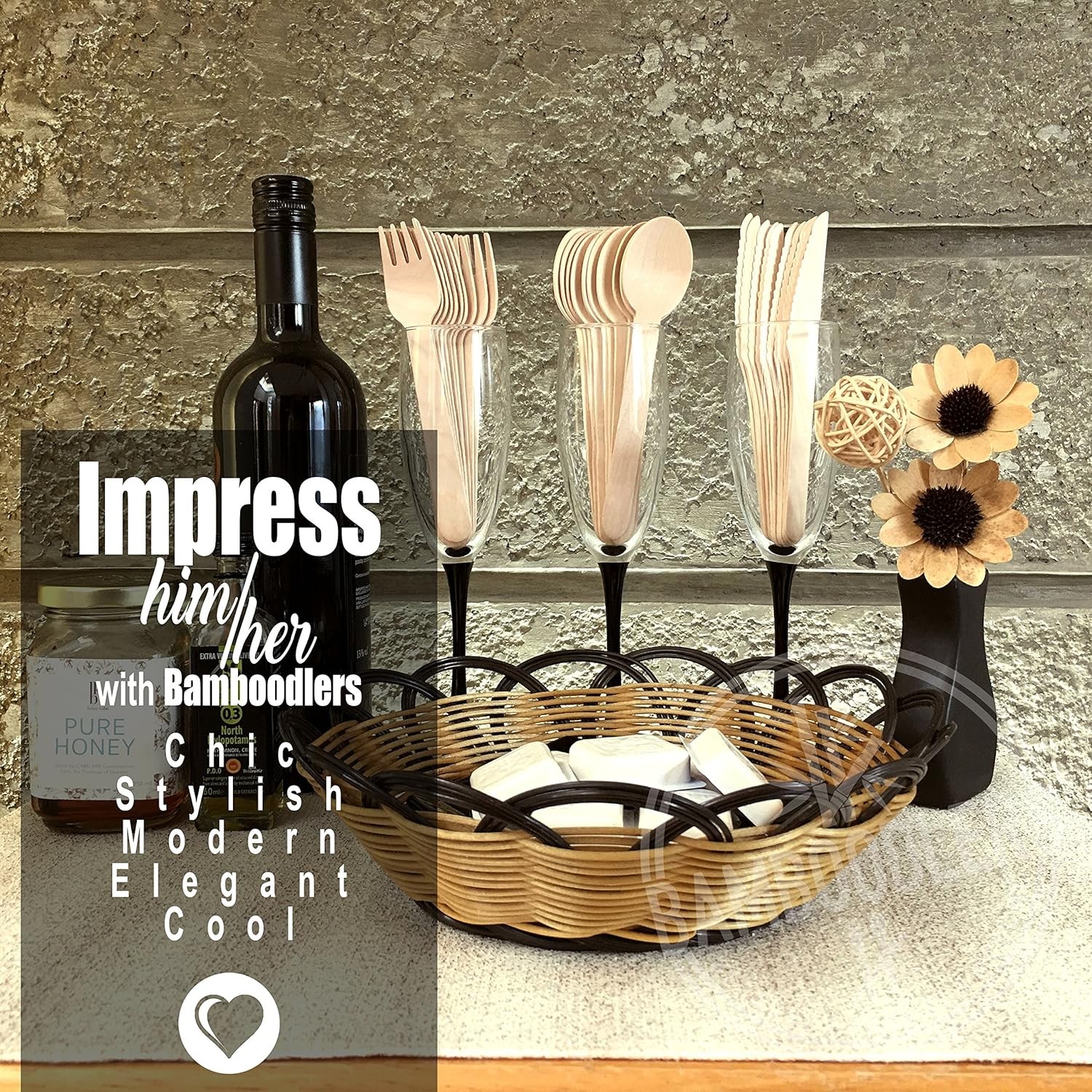 Wooden Utensil Set - All-Natural, 100% Compostable for Events