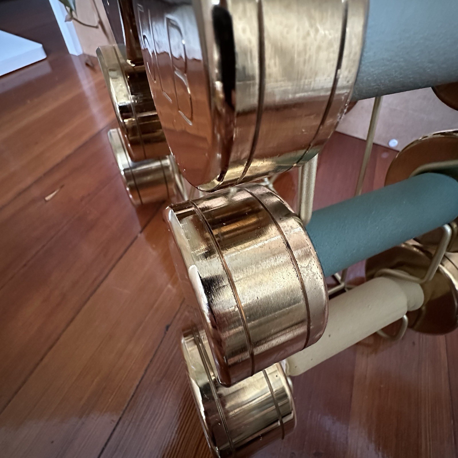 Blogilates Rare Discontinued Gold Dumbbell Weights 3lbs 5lbs 8lbs 10lbs Full Set