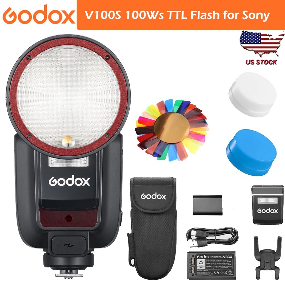 Godox V100 V100S 100W Flash TTL Speedlight 2.4G Wireless for Sony (US Version）
