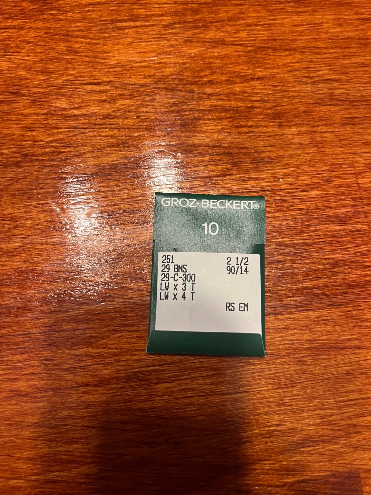 (10)-Groz-Beckert Needles*251*29BNS*29-C-300*LWx3T*LWx4T*2-1/2* Size:90/14