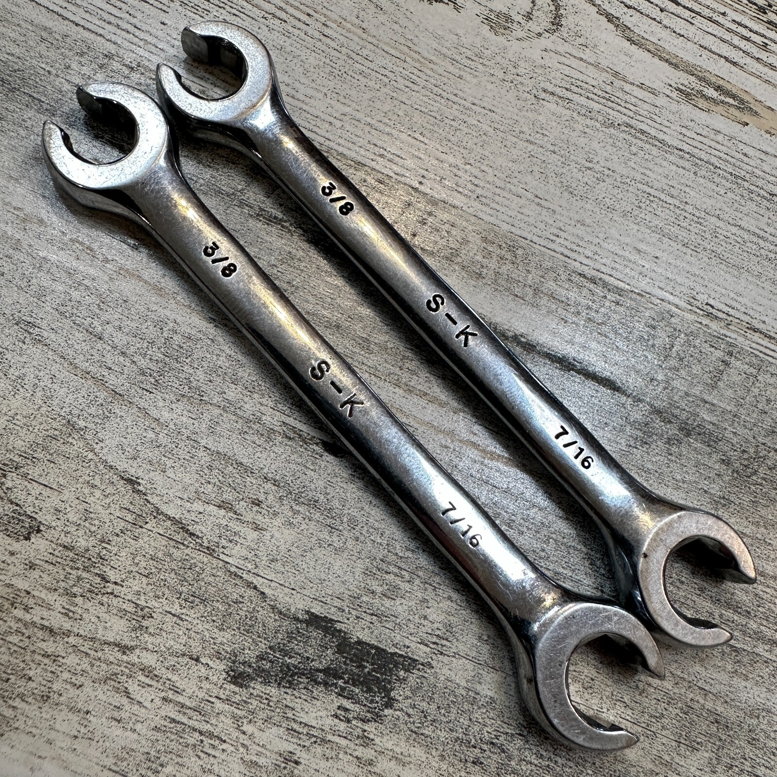 Easco USA 7/16" X 3/8" 6 Point Flare Nut Line Wrench 60114 Lot of 2