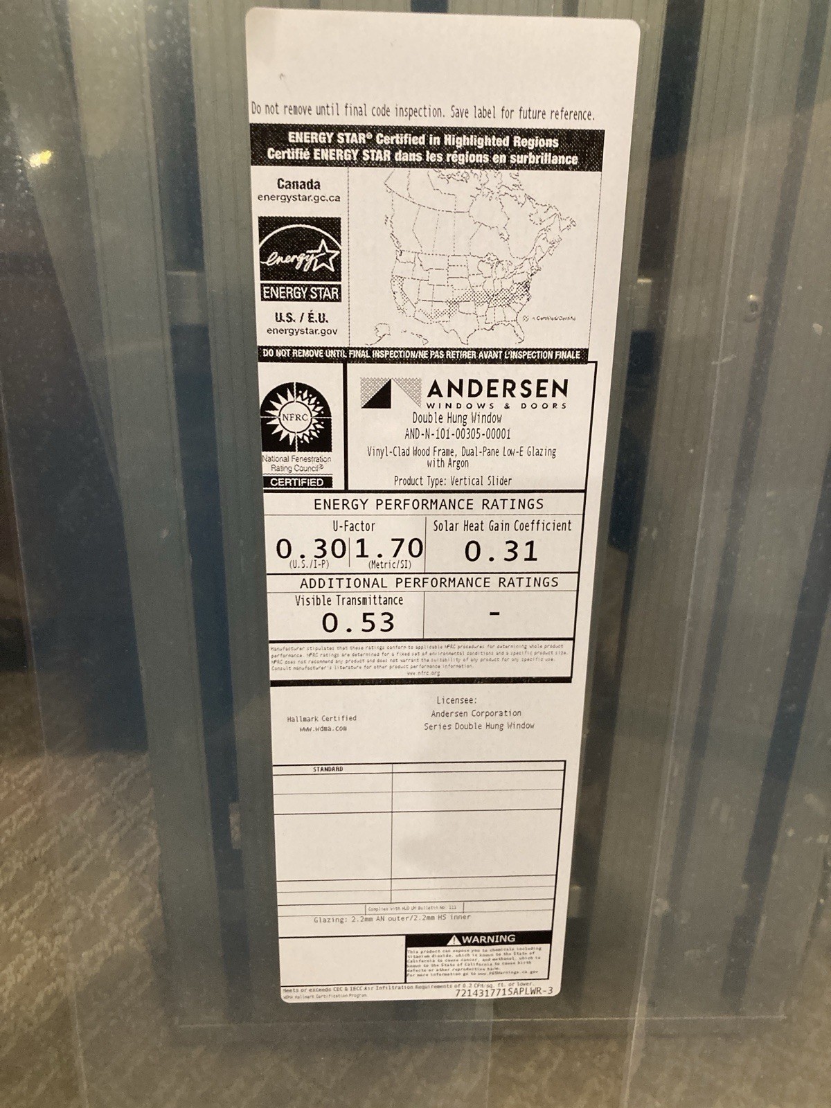 Brand New Anderson Windows Lower Panels For Various Sizes.