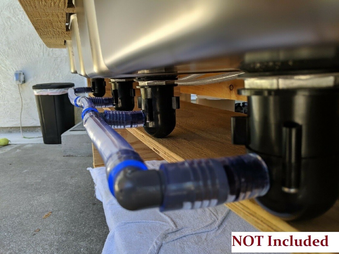 4 LARGE Compartment Concession Sinks, 3 Dish & 1 Hand Washing Sink