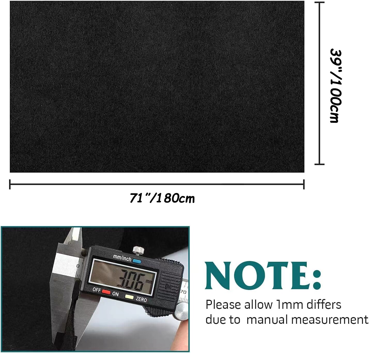 71"×40" Car Woofer Speaker Box Black Carpet Audio Wrap Trunk Liner Upholstery