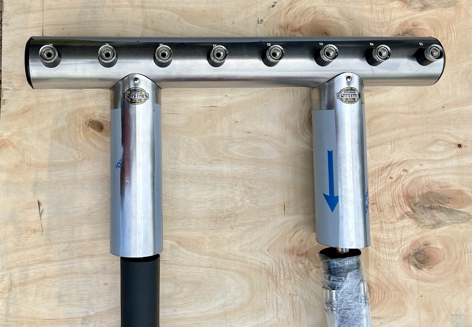 Perlick Winged Bridge Tower for Century System, 8 Faucets, NEW!