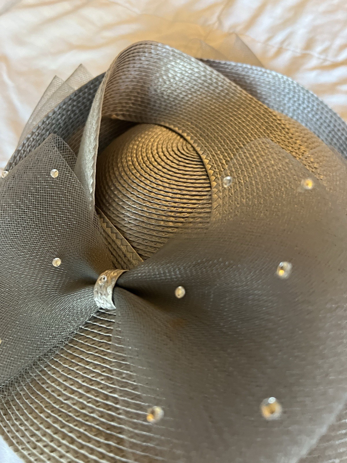 Gray Church Derby Hat Wedding Made USA Ann Marie