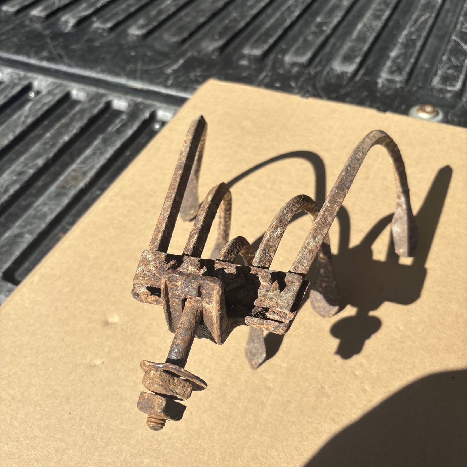 Vintage Old 5 TINE Push Plow CULTIVATOR GARDEN ATTACHMENT Garden Art