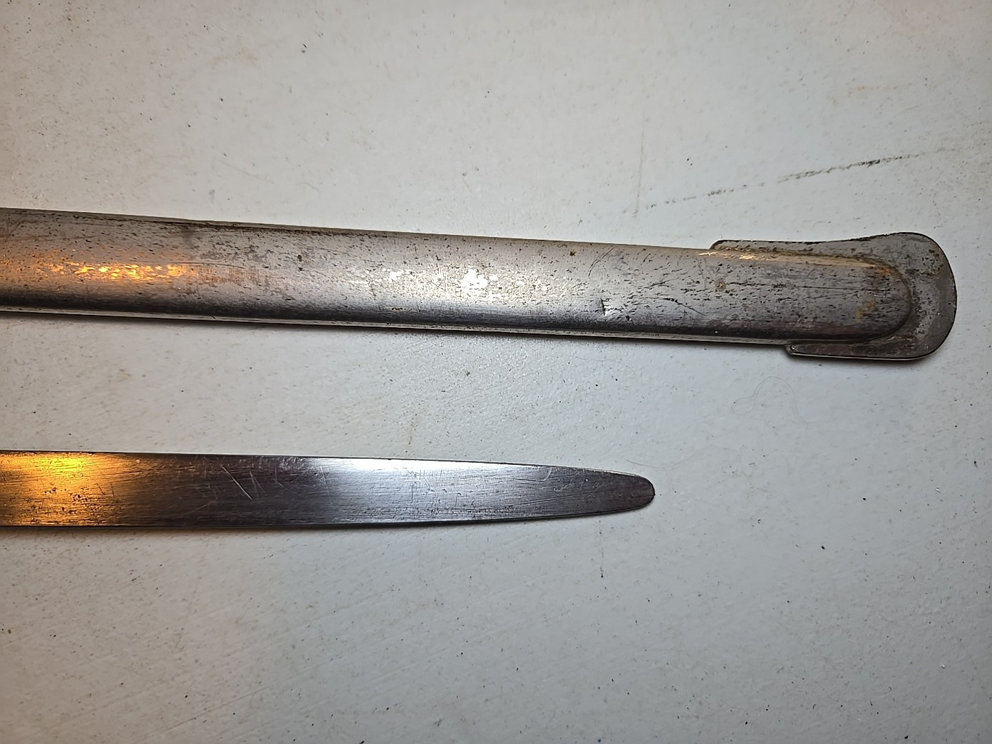 WWI M1889 German Wurttemberg Kinder Sabel Sword w/Scabbard - Etched - Kirschbaum