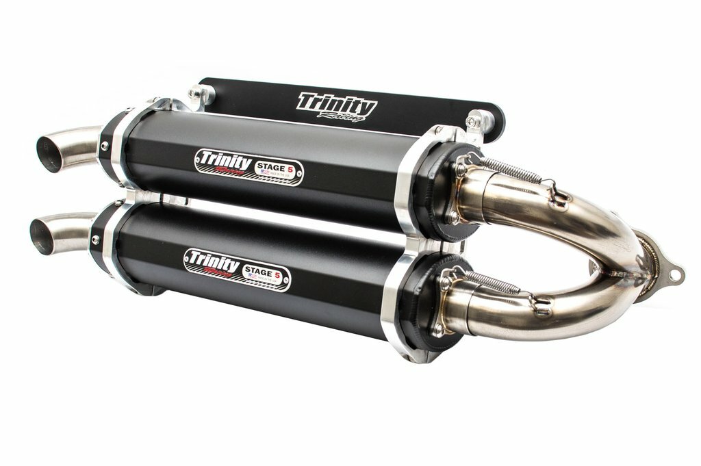 2020-2025 Polaris Rzr Pro XP Trinity Racing Stage 5 Dual Slip-On Exhaust Black
