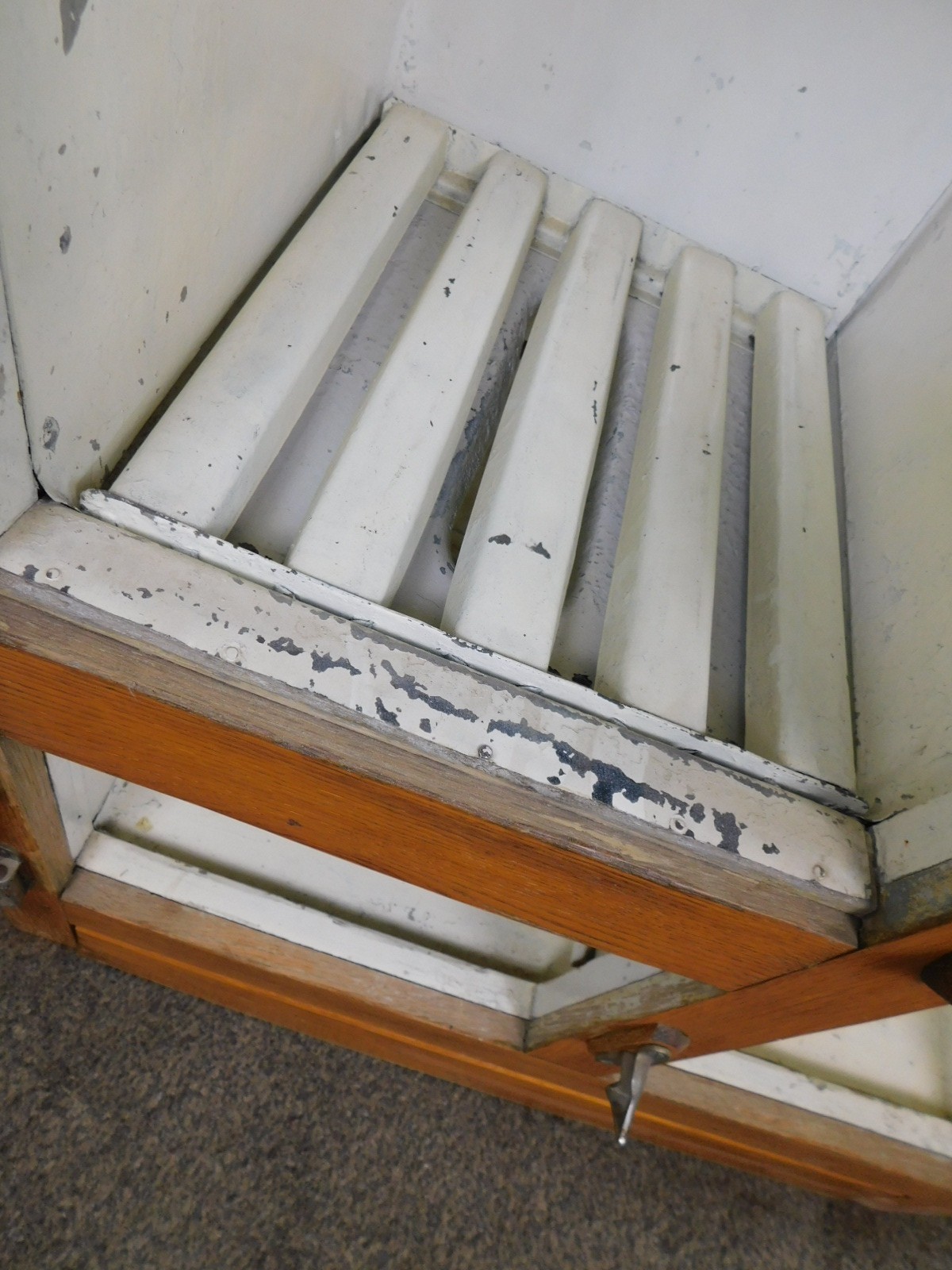 Antique REAL DEAL c1915 ALL Original Oak Ice Box Bar Counter Refrigerator VG HOT