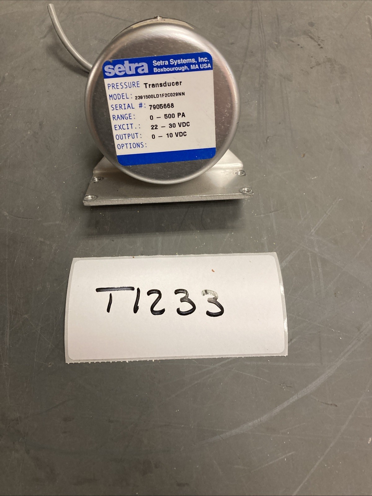 SETRA Systems Pressure Transducer 2391500LD1F2C029NN 0-500PA | U.S.A. SELLER