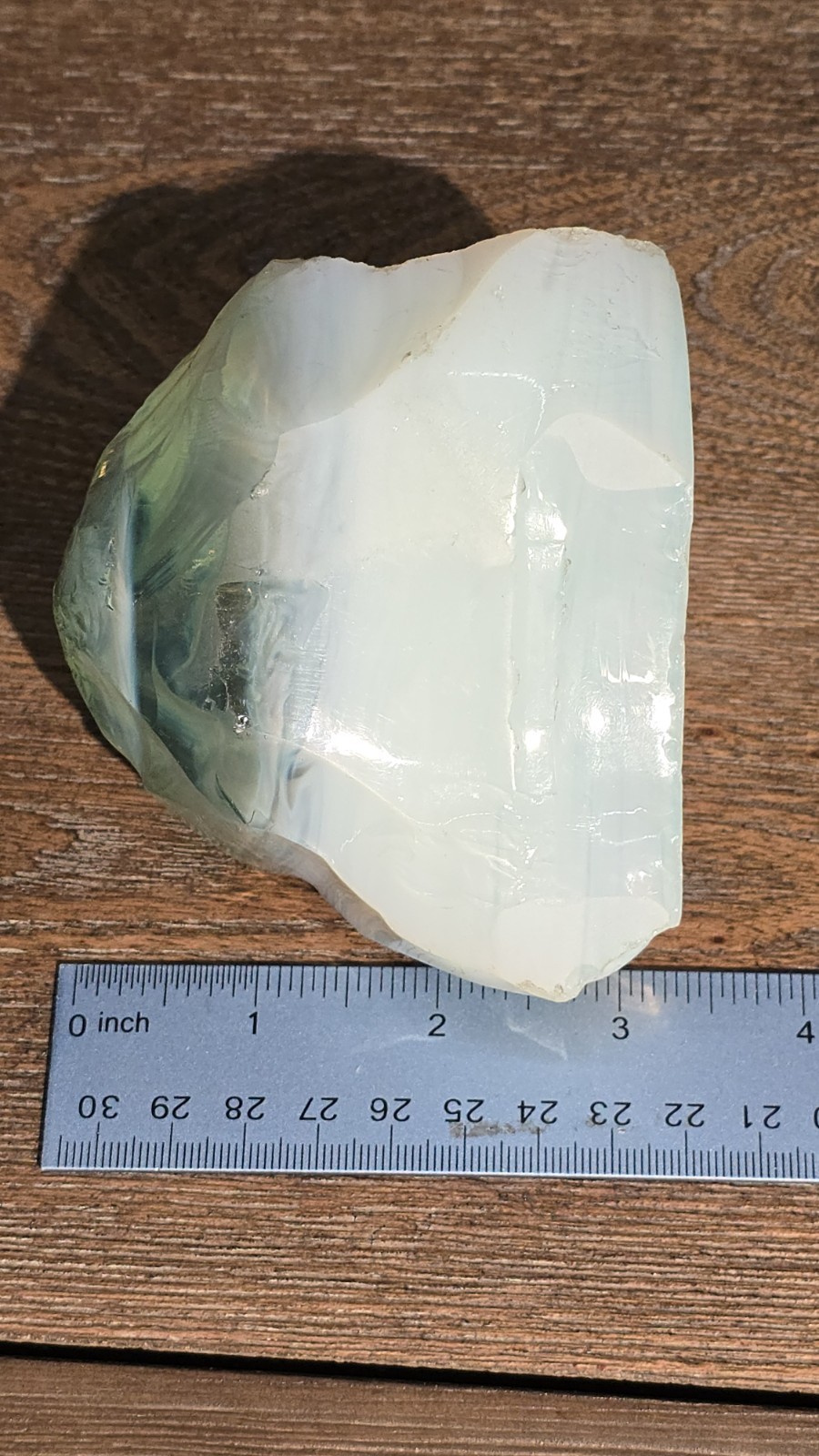 Aqua & Opalite Layered Slag Glass Rock Chunk 27oz 4 inches Landscape Aquarium