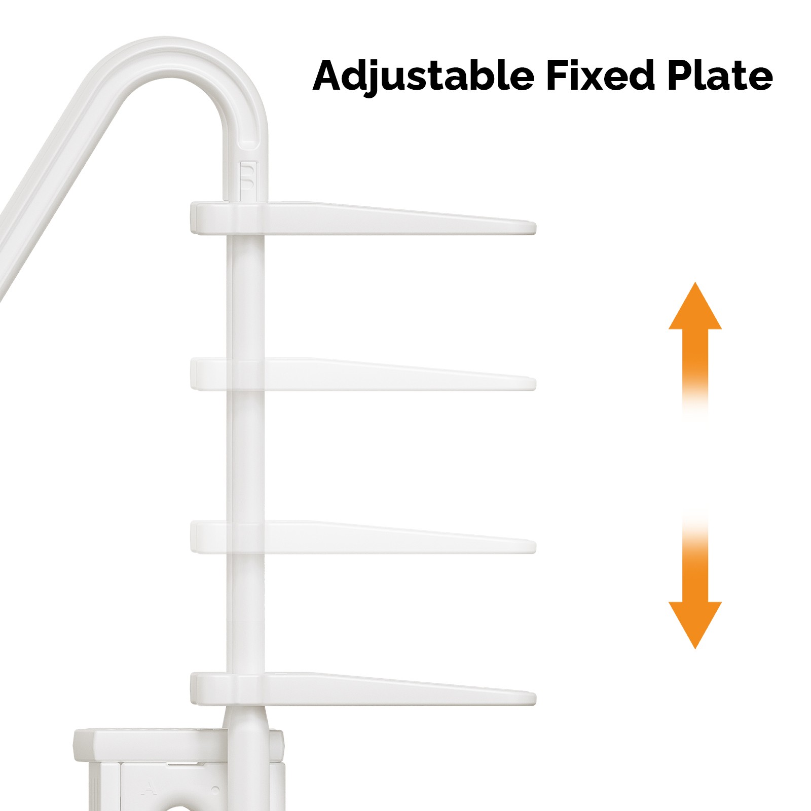 4 Steps Swimming Pool Ladder, Heavy Duty Step for Indoor Outdoor Garden Pool