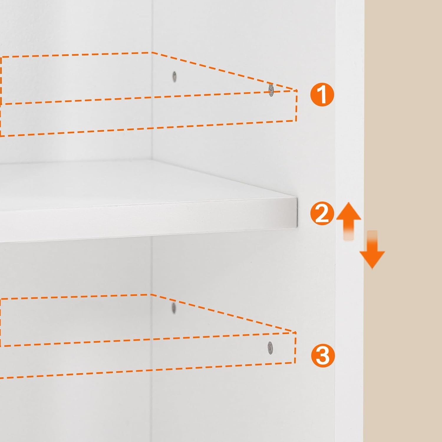 HOOBRO Over The Toilet Storage Cabinet Farmhouse Bathroom Storage Organizer