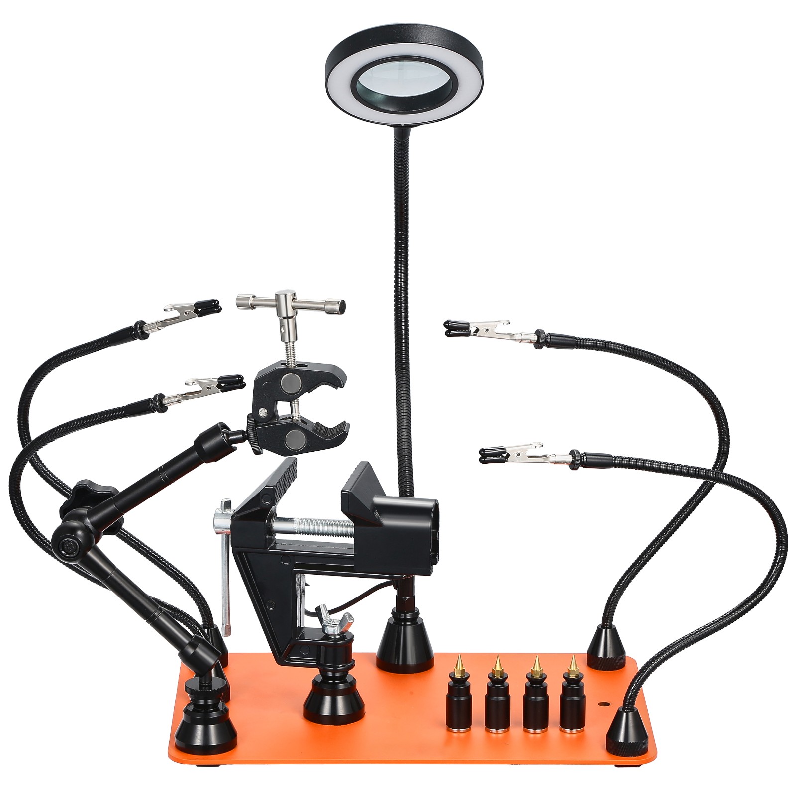 Uimoso Magnetic Soldering Station with Helping Hands, Magnifier, and PCB Holder