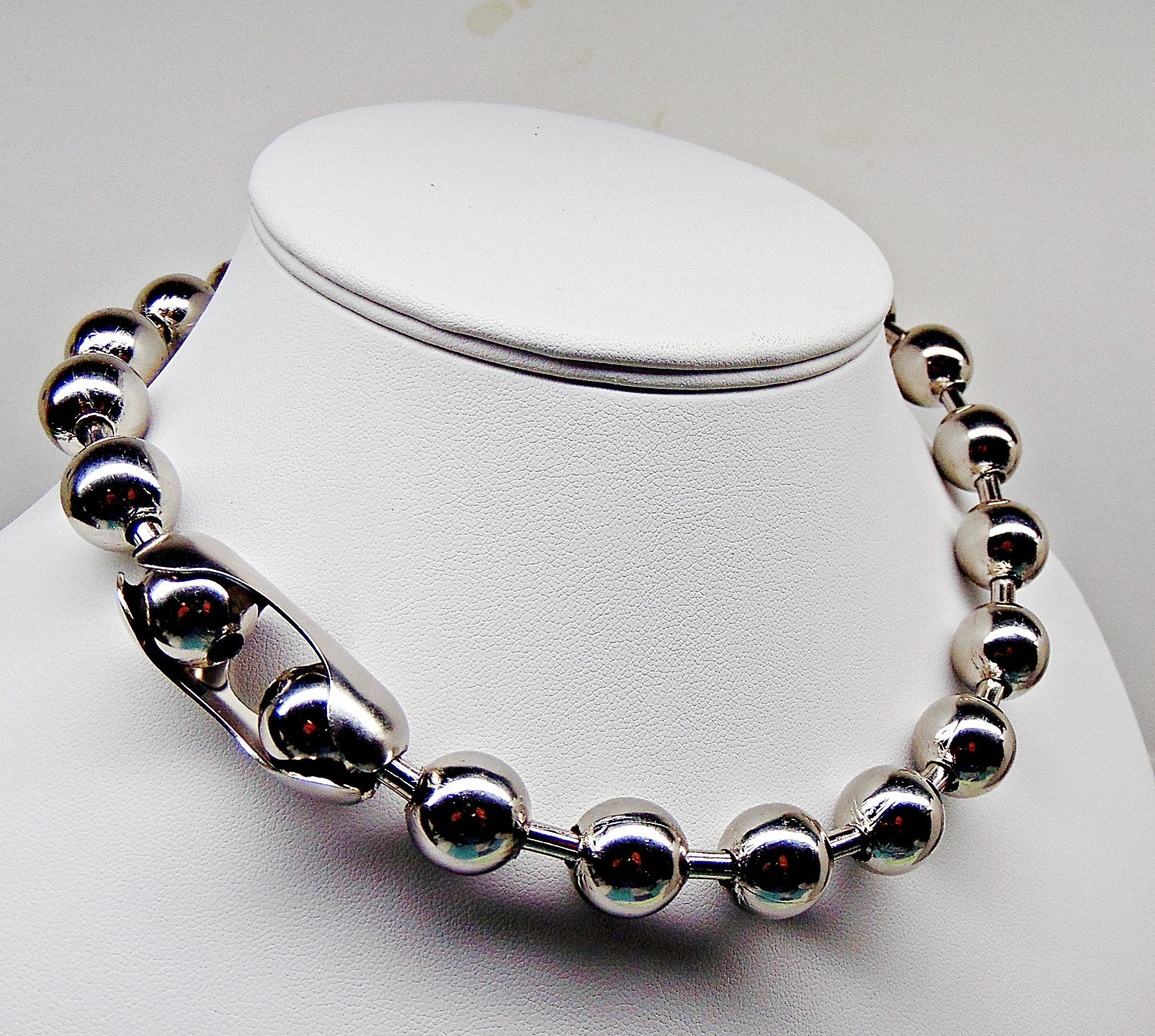 SUPER Chunky 16mm Steel Ball Chain Necklace Choker ~ HUGE ! ! NPS Goth Grunge