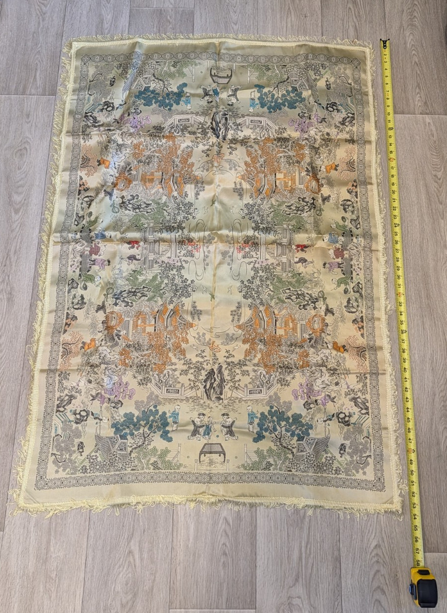EXCELLENT Vintage 100 Children Playing Chinese Brocade Silk Tapestry Embroidered