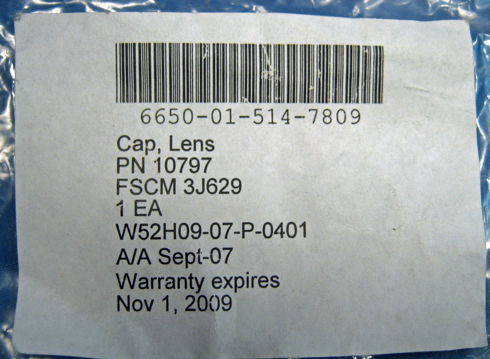 G. I. AIMPOINT XM68 REFLEX LENS CAP - PN 10797 - NEW OLD STOCK FREE SHIPPING