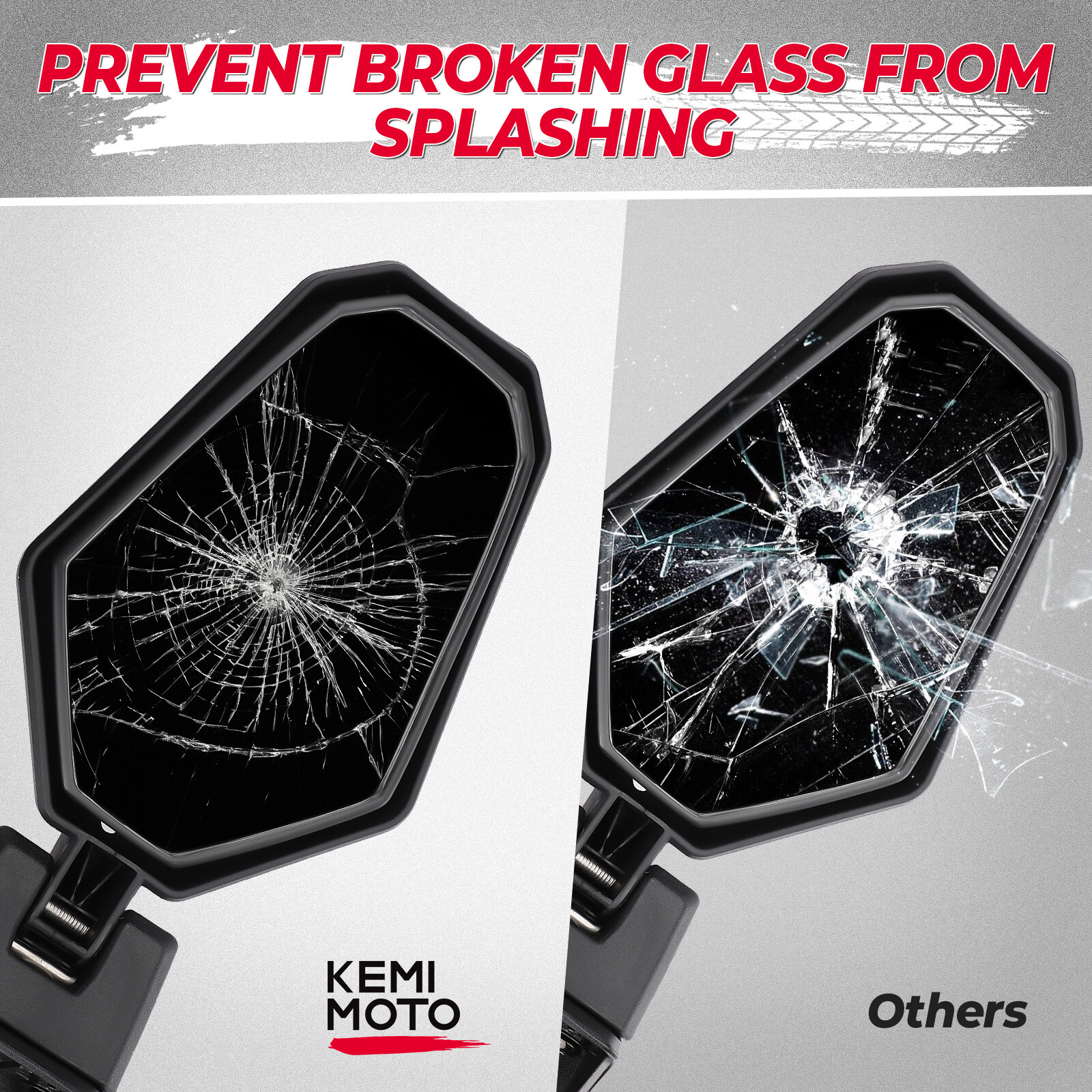 UTV Rear View Side Mirrors for 2018-2023 Can Am Maverick Sport/Trail 715003639