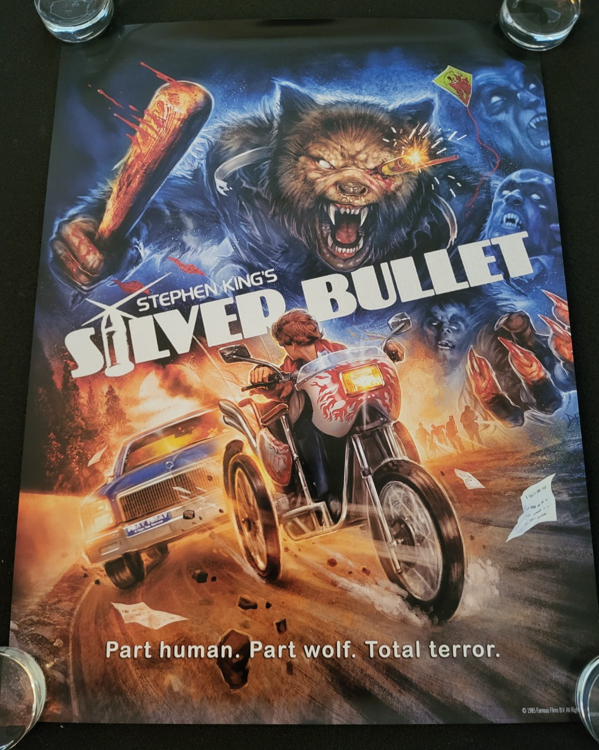 SHOUT FACTORY SILVER BULLET POSTER SUPER RARE 18 X 24 IN ORIGINAL TUBE SCREAM
