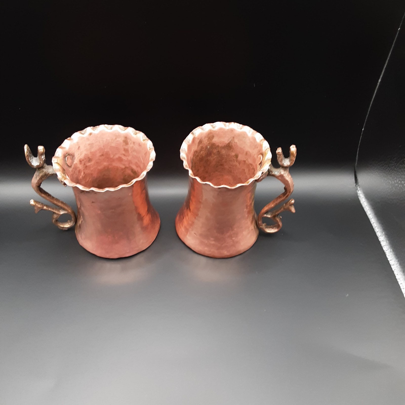 Copper Beer Mugs Handcrafted Moscow Mule Cups Set of 2