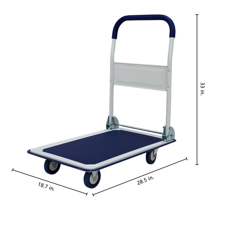 330 lb Platform Truck Hand Flatbed Cart Dolly Moving Push Heavy Duty Rolling