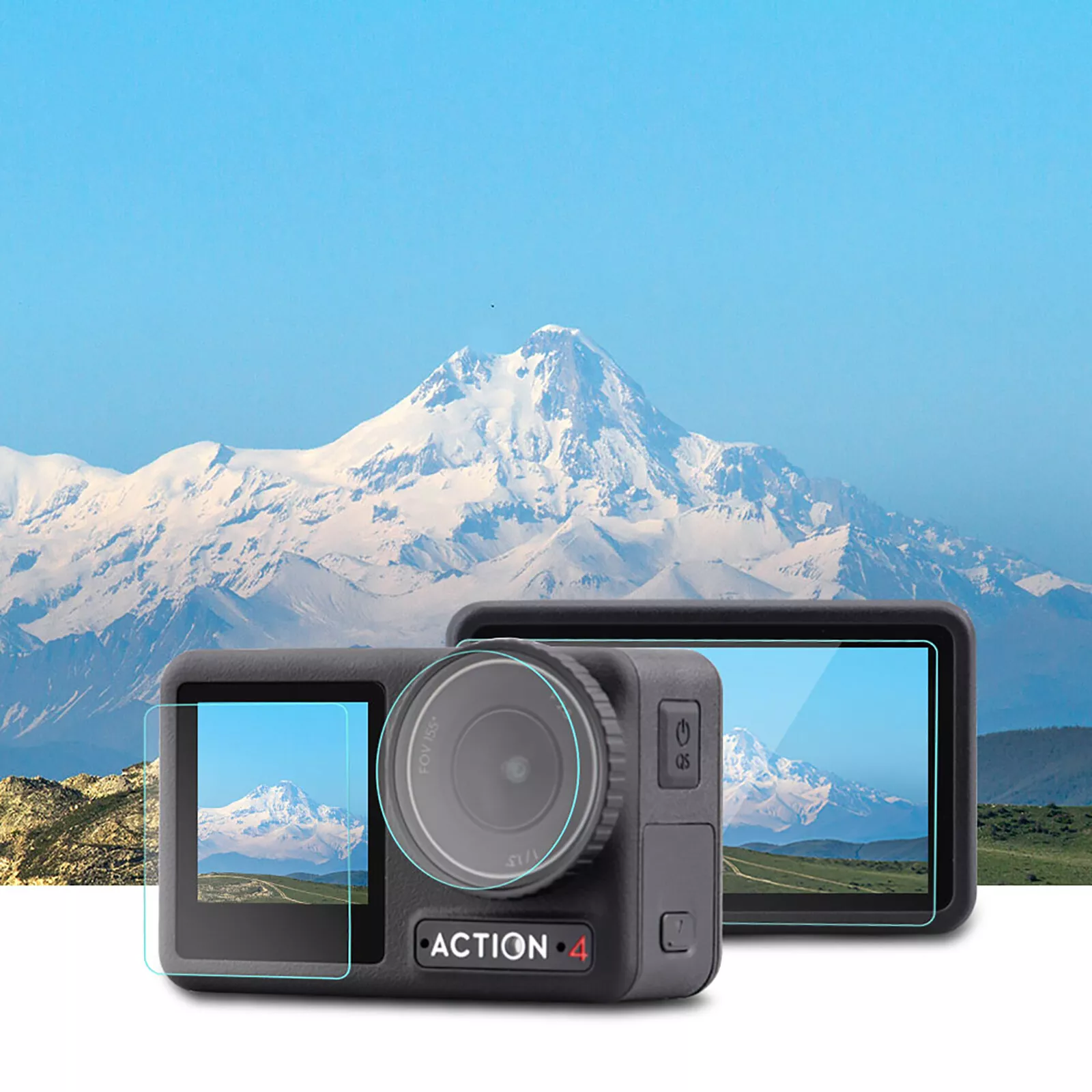 For DJI OSMO ACTION 4 Camera Screen Protector Lens HD Tempered Glass Film