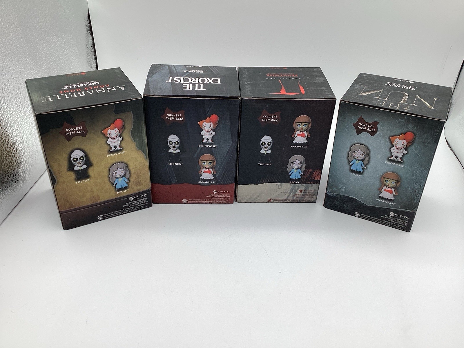 Enesco Horror Collectible Figure Set (4) Annabelle Exorcist Pennywise The Nun