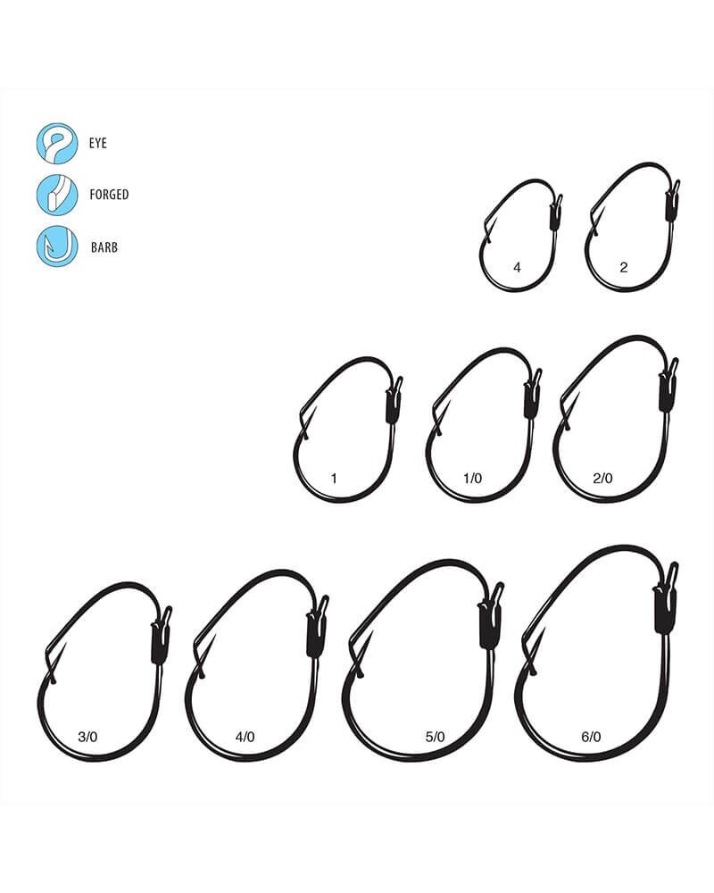 Gamakatsu Wide Gap Finesse Weedless Wacky Hook - Choose Size