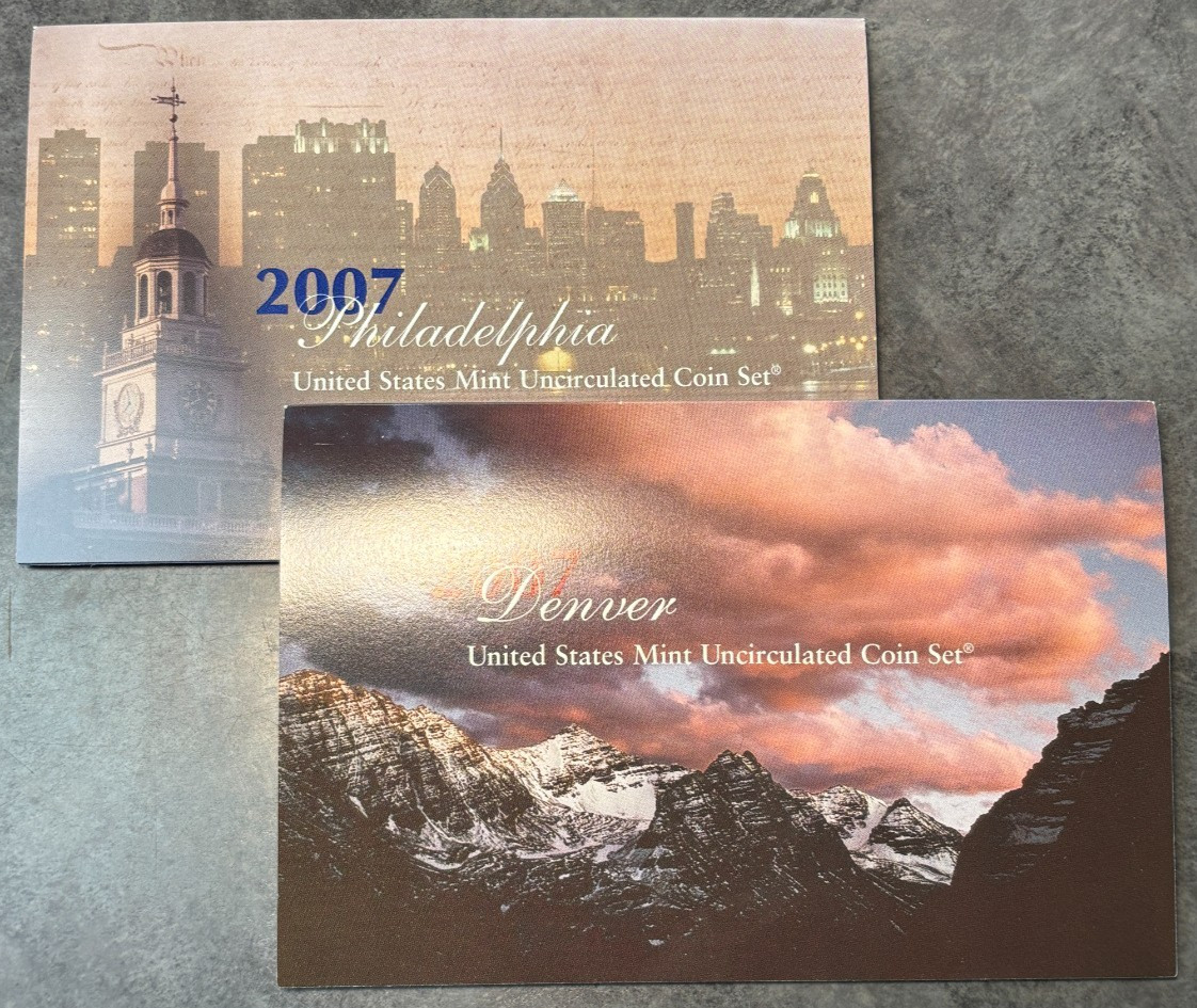 2007 P & D US Mint Complete Uncirculated Set 28 Coins w/ COA