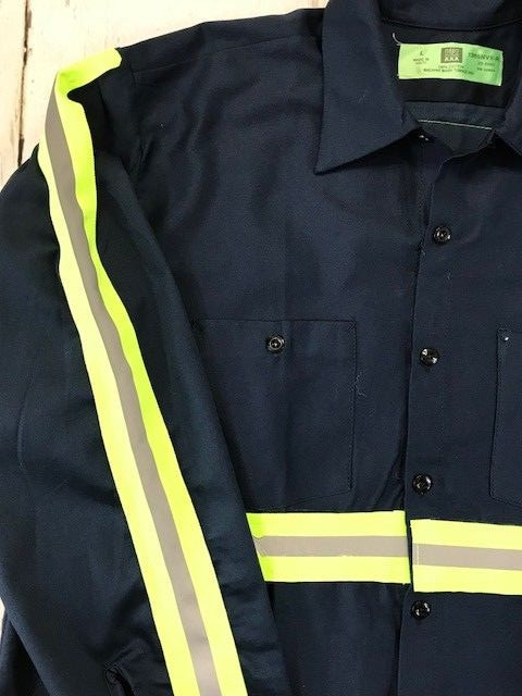 NEW High Visibility (Hi Vis) Enhanced Reflective Safety Work Uniform Shirts