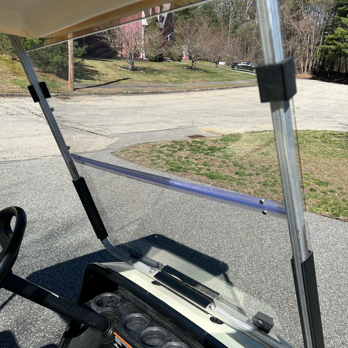 Clear Folding Windshield For 1995-2003 Yamaha G14 G16 G19 Golf Cart Part PC