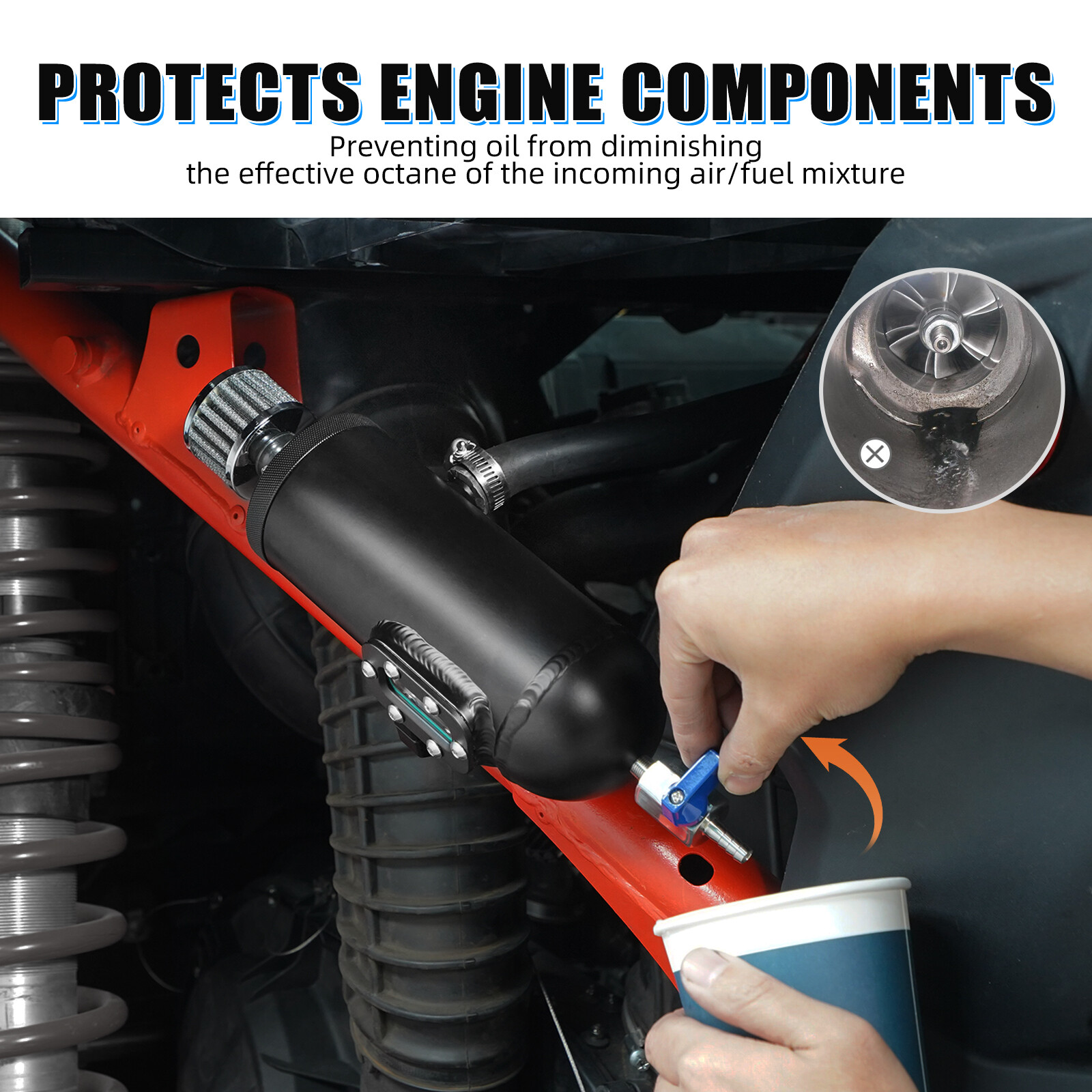 NICECNC Catch Can Oil Tank Kit For Can-Am Maverick X3 Max R RR Turbo DPS 2017-23