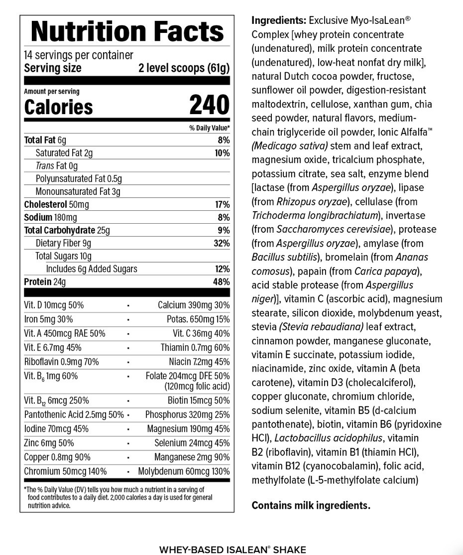 Isagenix IsaLean Creamy Dutch Chocolate Shake 30.1 Oz EXP 12/2025 Free Shipping