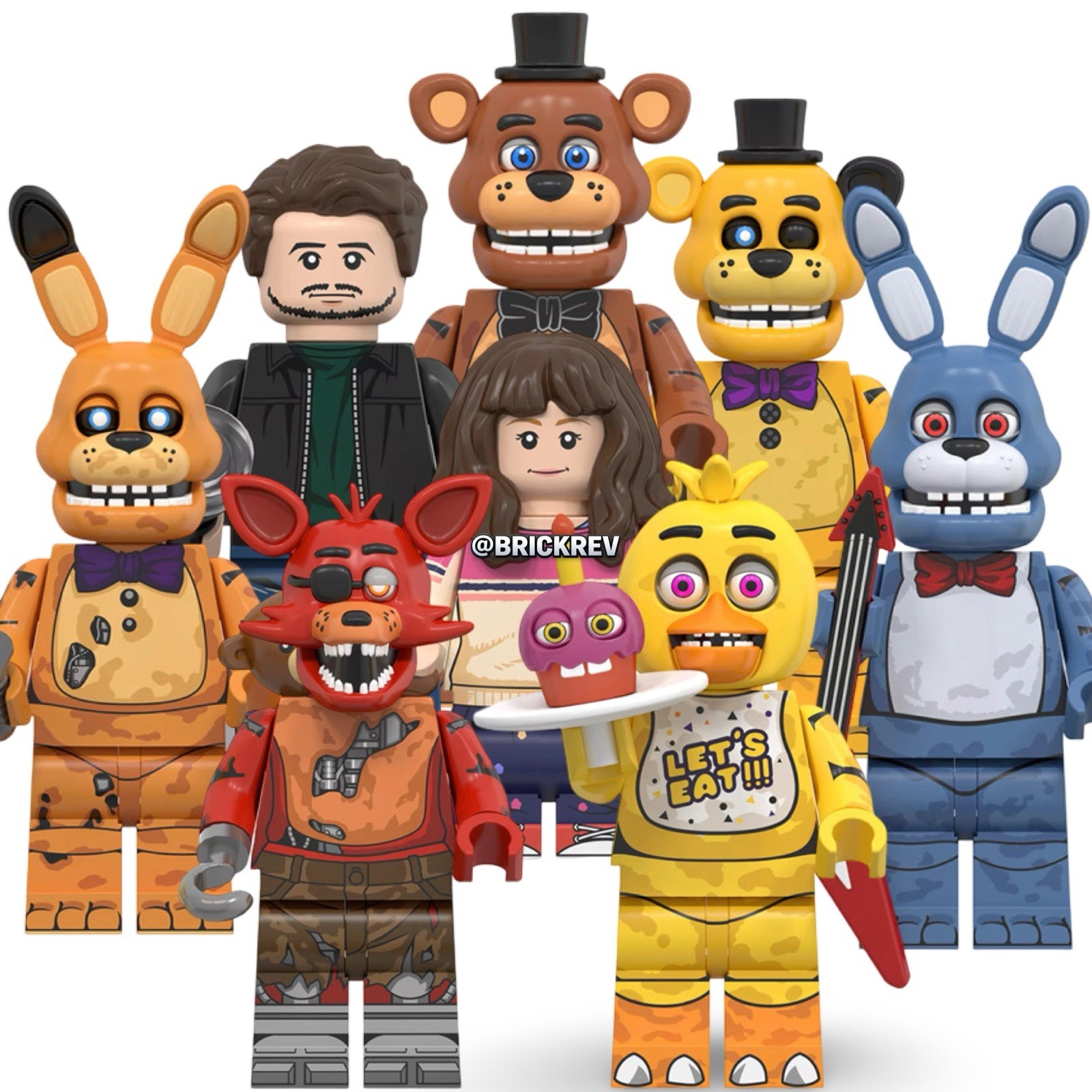 Five Nights at Freddy's: Security Breach Custom Minifigures [8 FIGURE BUNDLE]