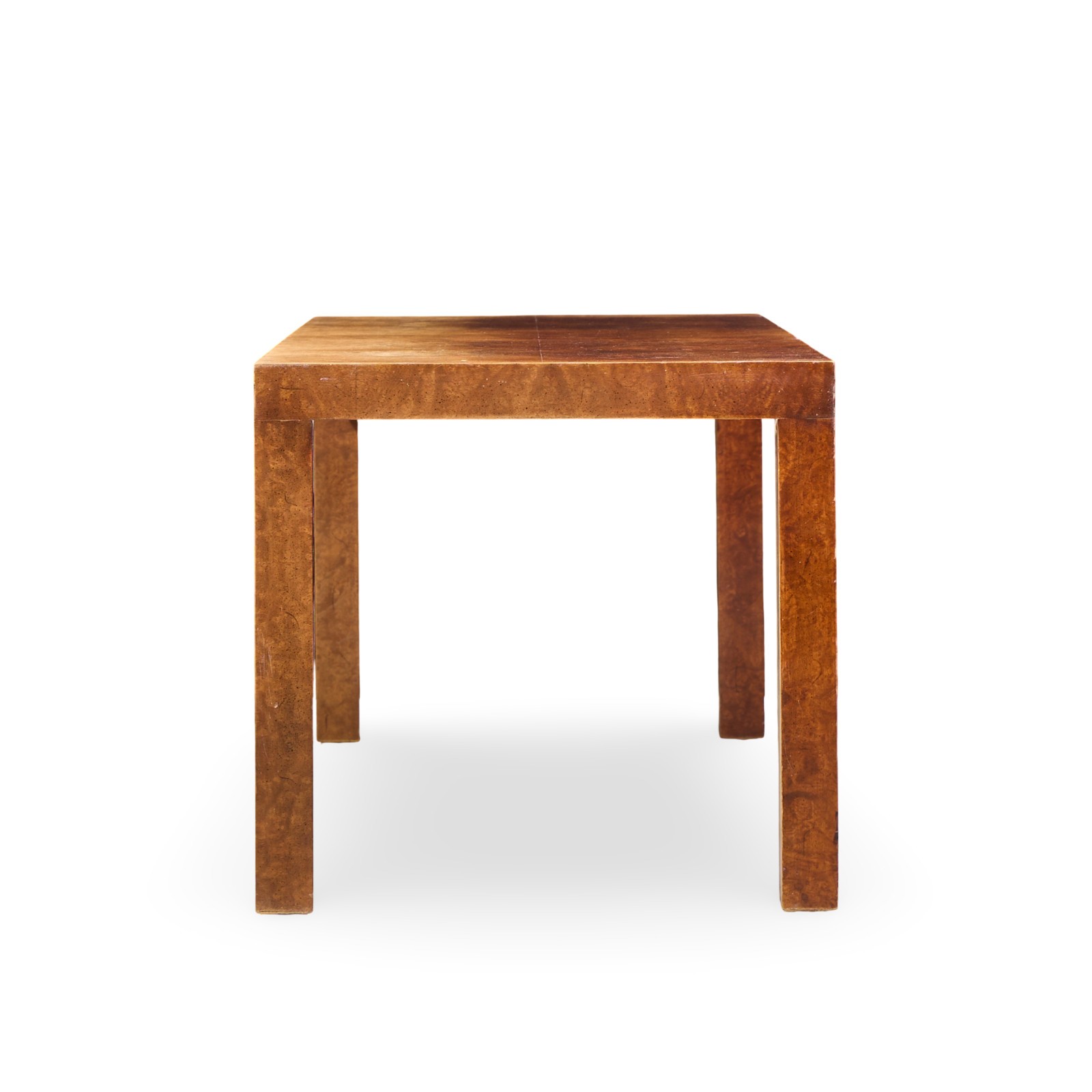 Milo Baughman for Directional Mid Century Burlwood Parsons Coffee Table