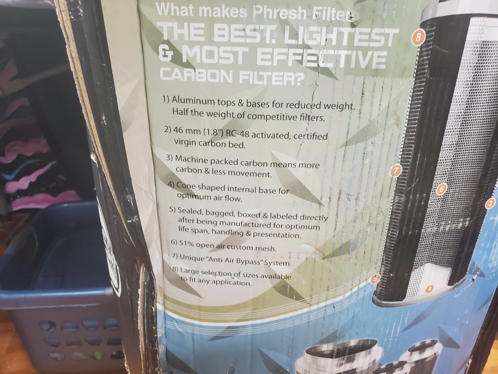 NEW PHRESH FILTER 12 IN X 39 IN 1700 CFM - Certified Carbon