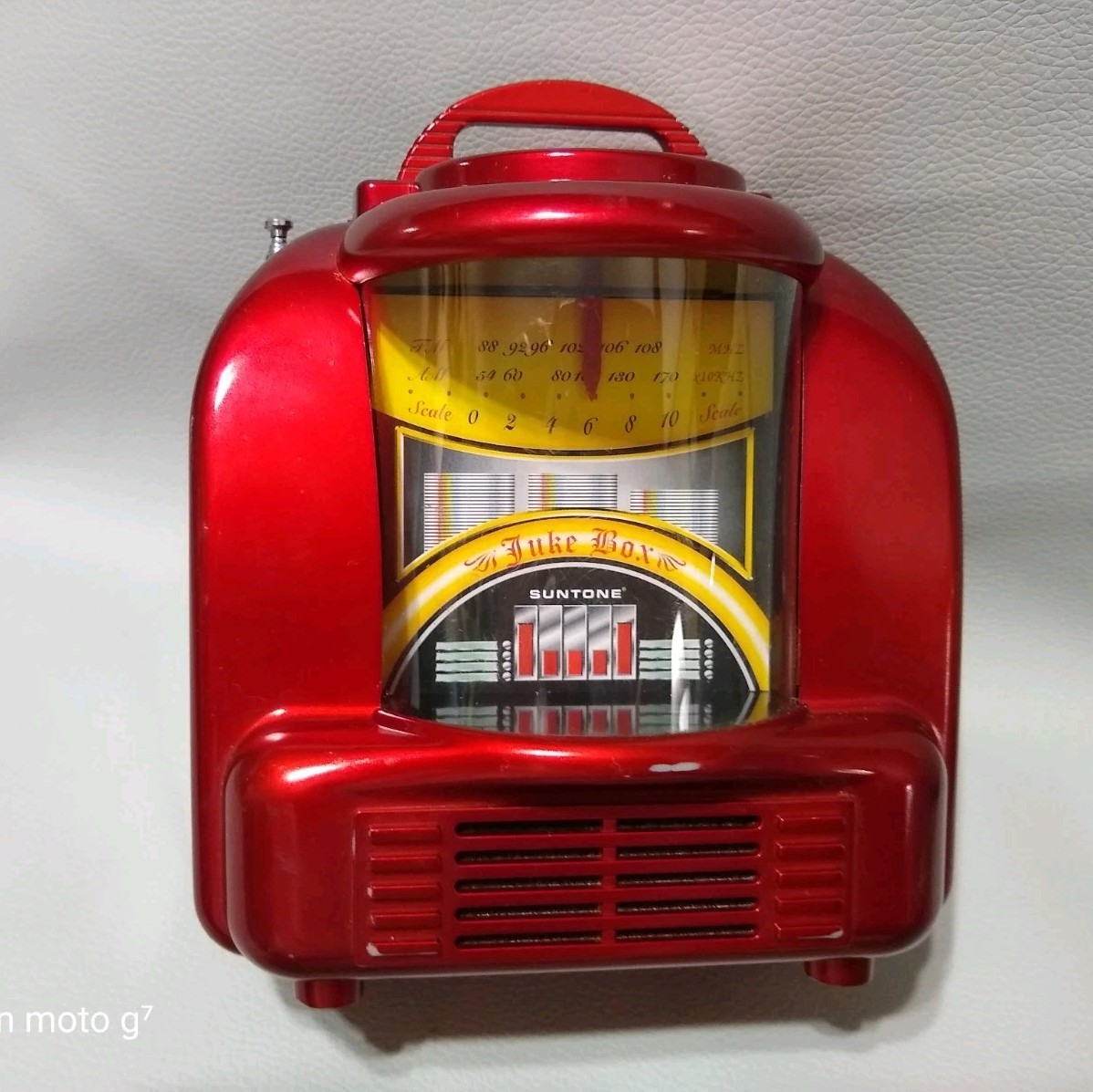 Retro Jukebox AM/FM Radio Suntone Lubbock TX Novelty Vintage Diner Style Works