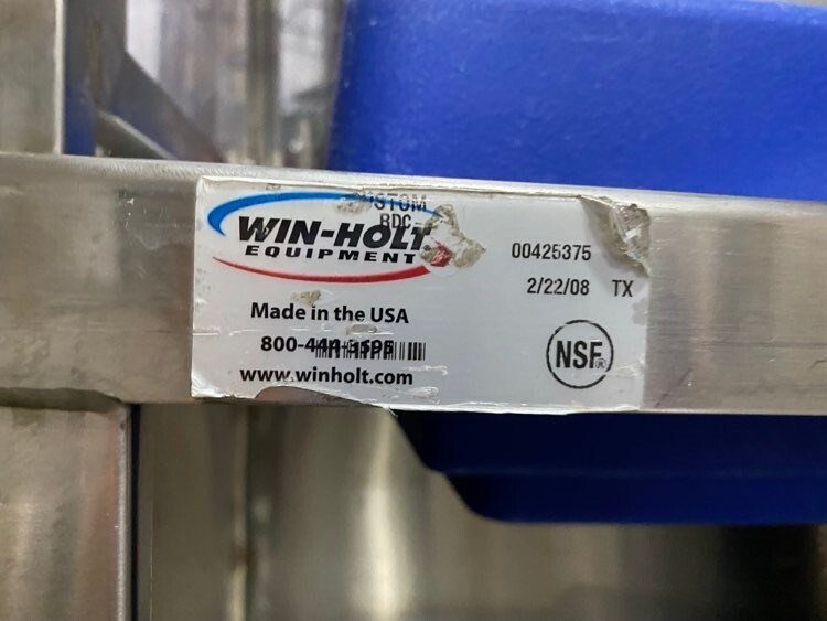 Custom Win-holt Sea Food Ice Bin Insulated Display Table w/ Cambro Bar Bases