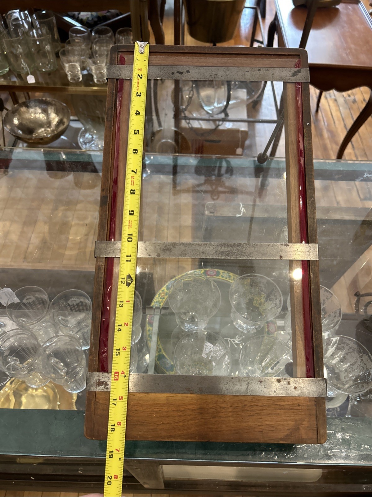 Antique Photo Negative Retouching Easel Photography Wood Glass