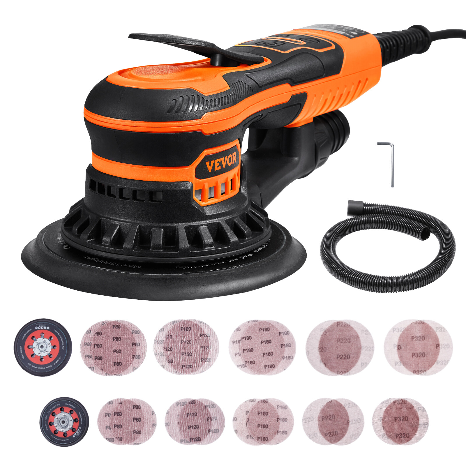 Random Orbital Sander 5" & 6" Brushless Orbital Sander Sander 10000PRM 6 Speed