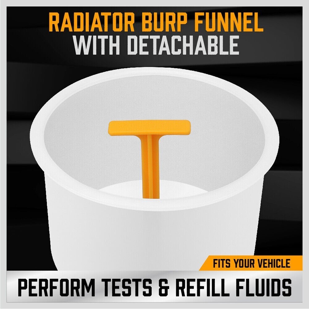 Spill Proof Radiator Coolant Filling Funnel Kit 15-pcs Cooling System fill kit