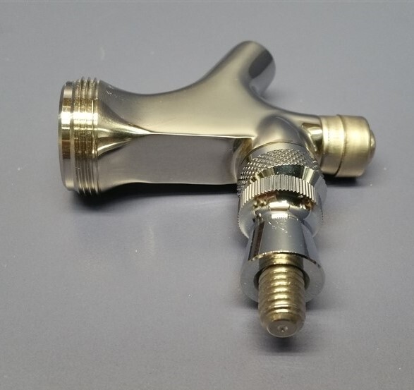 TapRite Stainless Steel Chrome Plated Self Closing Beer Keg Draft Tap Faucet