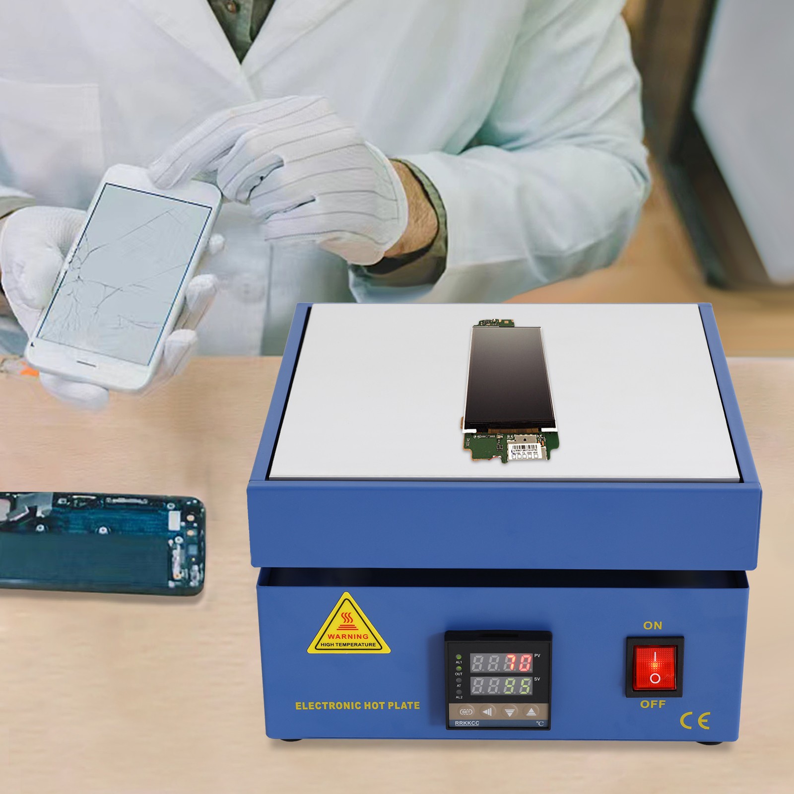 Hot Plate 752°f 850w Electric Soldering With Led Display For Pcb Rework