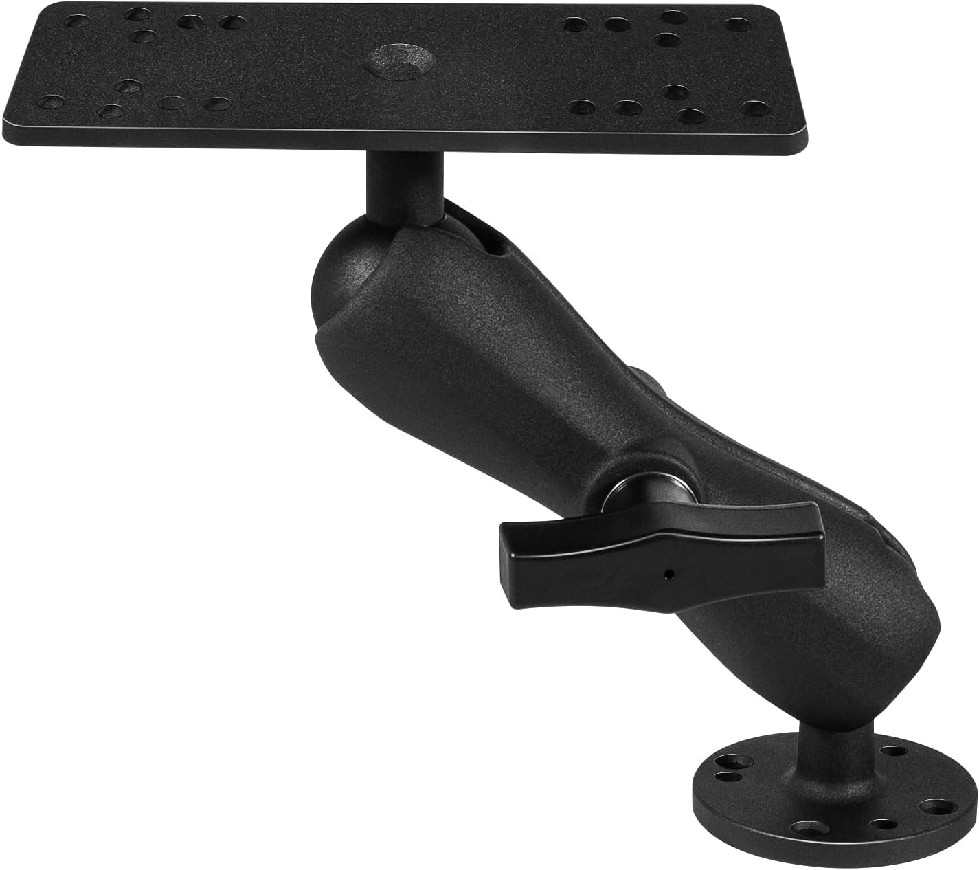 Aluminum Fish Finder Mount 1.5"Ball Medium Arm 360° Rotation for Garmin Lowrance