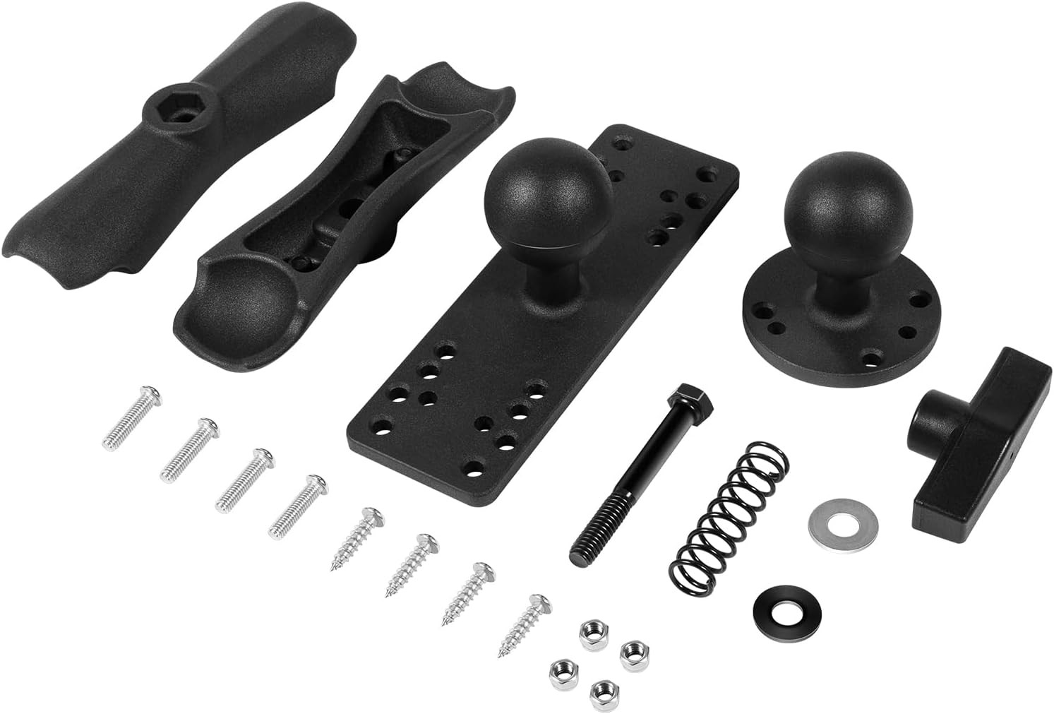 Aluminum Fish Finder Mount 1.5"Ball Medium Arm 360° Rotation for Garmin Lowrance